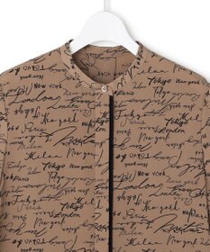 ICB 【30th ANNIVERSARY】5cityプリント バンドカラーブラウス