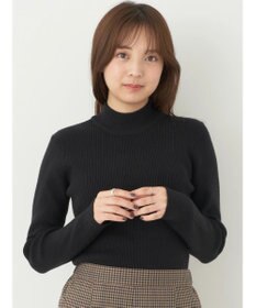 earth music&ecology やわらかタッチハイネックリブプルオーバー