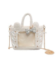 WEGO 【痛バ＆推し活グッズ】耳付きレースアップミニぬいショルダー