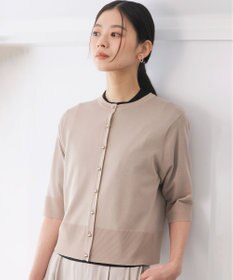 組曲 シアーニット5分袖 カーディガン