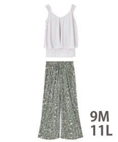 San-ai Resort（三愛水着楽園） ロングパンツセット　9M・11L　【Coral veil（コーラルヴェール）】