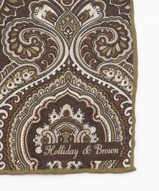 JOSEPH ABBOUD 【イタリア製・Holliday&Brown】ビッグペイズリープリント ポケットチーフ