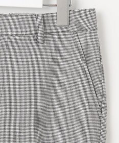 J.PRESS LADIES L 【洗える】シャークスキンハウンドトゥース テーパード パンツ