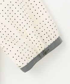 J.PRESS LADIES S 【洗える】ブロックドットプリント バンドカラー ブラウス