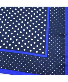 Marca 【Marcaオリジナル】ラインボーダードット 小判 シルクツイル スカーフ