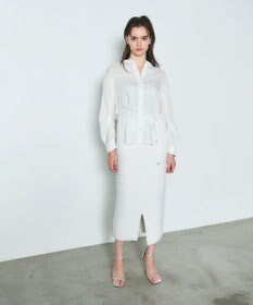 GRACE CONTINENTAL ラメツイードニットスカート