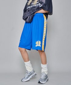 WEGO 【ユニセックス着用ITEM/ウエストゴム/MLサイズ展開】メッシュライングラフィックショーツ