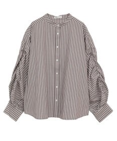 CRAFT STANDARD BOUTIQUE 袖シャーリングバンドカラーシャツ