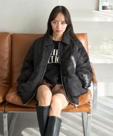 earth music&ecology 【WEB限定】ダブルステッチキルティングコート