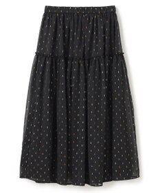 UNFILO ラメリンクルシフォン スカート