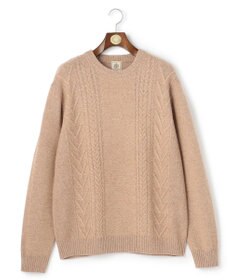 J.PRESS MEN 【KING SIZE】【Cash Lamb's Wool】ケーブルクルーネック ニット_25年モデル