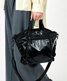 LeSportsac TOP HANDLE CONV TOTE/ブラックシャイン