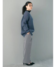 AMERICAN HOLIC バイカラー片畦ニットチュニック