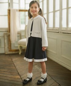 組曲 KIDS 【110-140cm】ラウンドカラー ニットジャケット