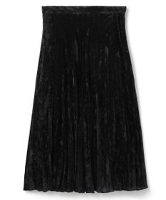 ICB 【洗える】 シアーベルベット プリーツスカート
