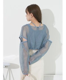 earth music&ecology ＳＥＴ２点メッシュプルオーバー＋タンクトップ