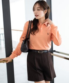 WEGO 【25年秋冬新作/ユニセックスITEM/SMLサイズ展開】別注USPOLOラインポロシャツ（長袖）