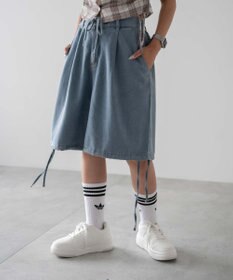 WEGO ドロストワイドルーズハーフパンツ