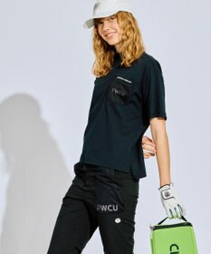 PW CIRCULUS 【吸水速乾 / UV遮蔽率99% UVカット / ストレッチ】【WOMEN】メッシュポケットモックネックT ゴルフウェア レディース
