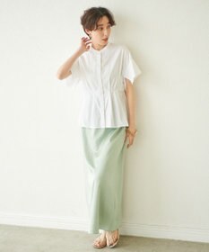 #Newans 【ANSWER for シンプルベーシック】スリットスリーブペプラムブラウス