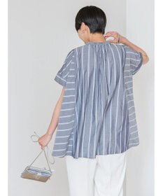 AMERICAN HOLIC 接触冷感フレンチスリーブ切り替えフレアブラウス