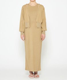 uncrave 【手洗い可】ドライタッチ ニット アメスリ バックオープン ワンピース（uncrave WHITE）