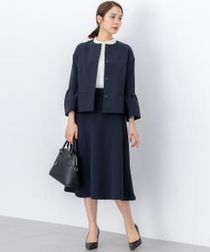 組曲 S 【KUMIKYOKU NAVY】コンフォータブルドレープ フレアスリーブジャケット