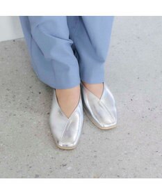 MODE ET JACOMO <carino>スクエアトゥフラットパンプス