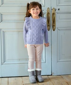 肩フリルハートケーブルニット / ANY KIDS | ファッション通販