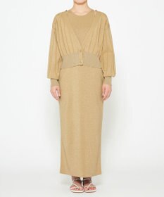 uncrave 【手洗い可】ドライタッチ ニット アメスリ バックオープン ワンピース（uncrave WHITE）