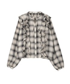 earth music&ecology フリルリボンブラウス