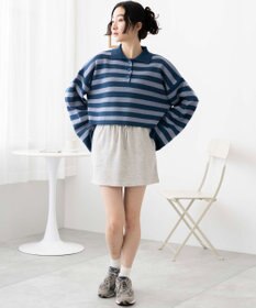 WEGO ボーダーニットポロ