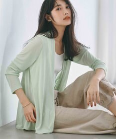 23区 S 【新色追加/UVケア/接触冷感】マルチ機能 シアー ショート カーディガン