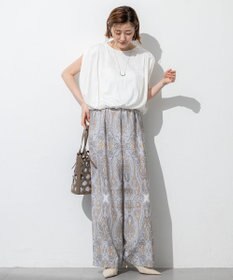 23区 S 【SLOW/一部店舗限定】ファインゲージ ギャザー Tシャツ