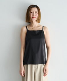YECCA VECCA ボートネックサテンキャミ