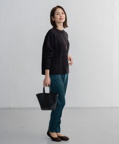 ANY L 【洗濯機可】ソフトタッチケーブルニット