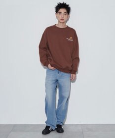 WEGO 【ユニセックス着用ITEM】ガールイラストグラフィックプルオーバー