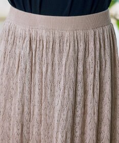 Tiaclasse クロシェ編み配色ニットスカート