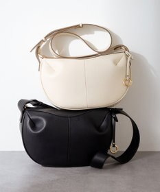 組曲 ハーフムーンショルダー バッグ ブラック系