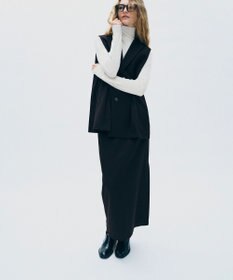 uncrave ウォッシャブルウールライクツイル Iラインスカート