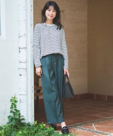 ANY 【洗濯機可能/セットアップ対応/ウエストゴム】イージィケア美脚ワイドパンツ