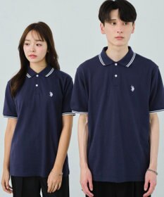 WEGO 【ユニセックス着用ITEM/SMLサイズ展開】別注USPOLOラインポロシャツ
