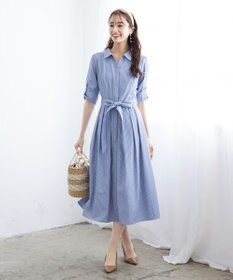 Tiaclasse 【洗える】シャツワンピース