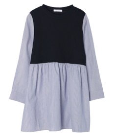 Green Parks リブドッキングカットソーボリュームチュニック