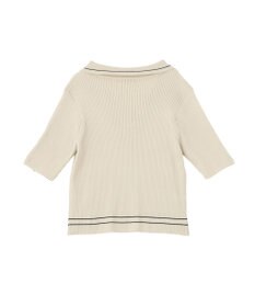 earth music&ecology 【予約】ラインカラーポロニット