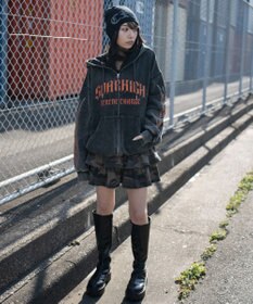 WEGO 【ユニセックス着用ITEM】ブリーチグラフィックZIPパーカー