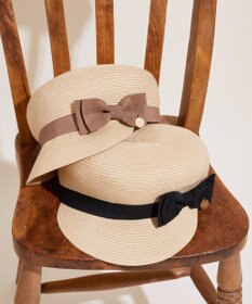 Maison de FLEUR グログランリボンキャスケット