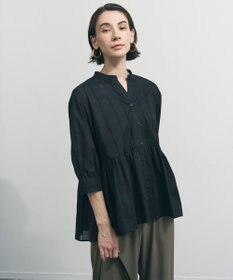 UNFILO ペプラム ギャザーブラウス