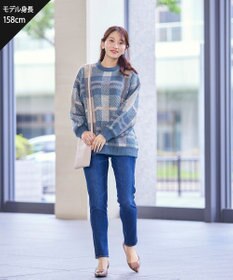 Tiaclasse 【洗える】チェック柄プルオーバーニット