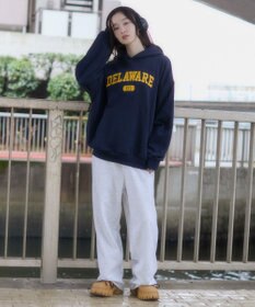 WEGO 【ユニセックス着用ITEM/SMLサイズ展開】グラフィックロゴプルパーカー